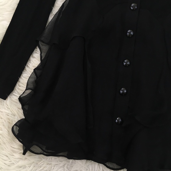 🖤SOLD🖤Twelve By Twelve Silk Ruffles Cardigan - Picture 6 of 8